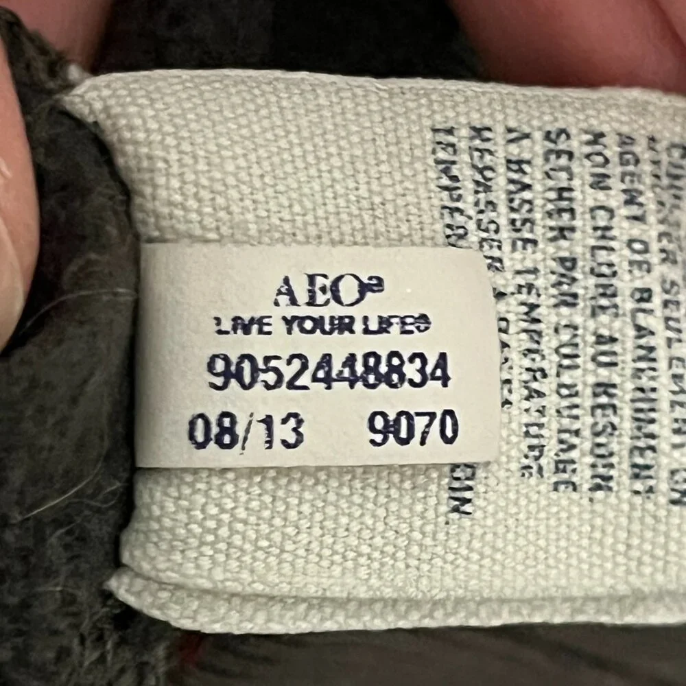 American Eagle AEO Mens Y2K Grunge Hoodie M Skater 2010s Streetwear Indie Sleaze